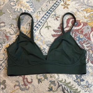 Aerie Aerie Dark Green Sycamore SMOOTHEZ Mesh Bralette
